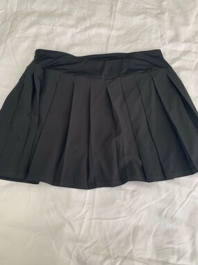 Stretch The‎ Rules Black Athletic Pleated Skirt Large Tennis Golf